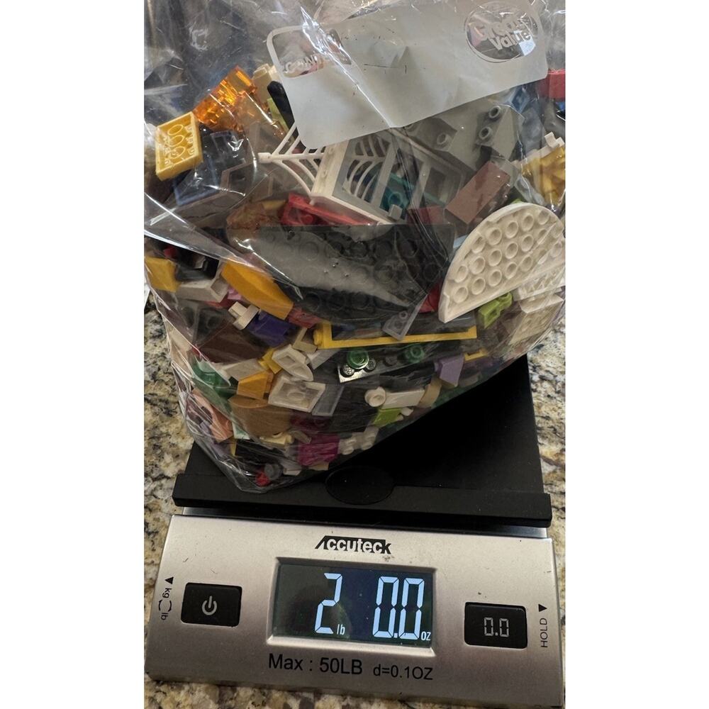 2 TWO POUNDS MIXED LOT OF CLEAN LEGO PIECES from Sets